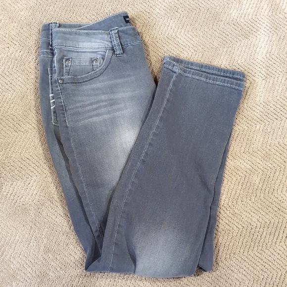 Lee Platinum Label Grey Gray Jeans Mid Rise Straight Leg Selvedge Denim - Size 6 - Picture 11 of 11